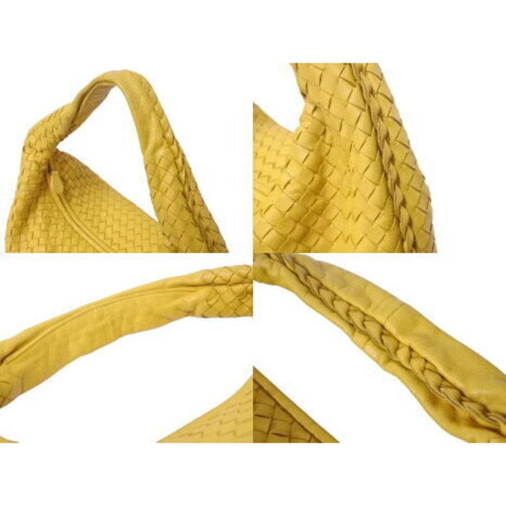 Bottega Veneta Hobo Intrecciato Hobo Shoulder Bag Yellow Leather - Picture 6 of 8